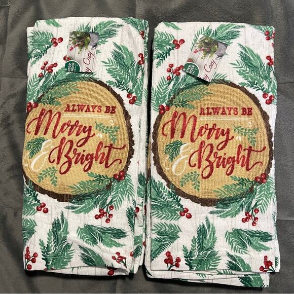 Christmas Winter Decorative Hand Towels 2 packages - Picture 1 of 2